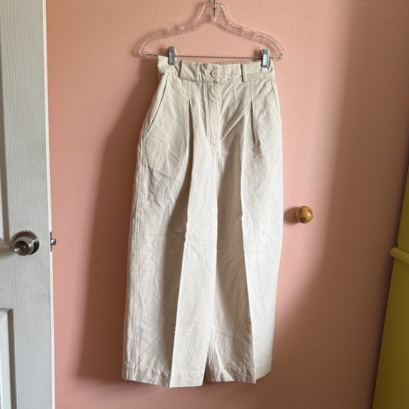 Pleated Canvas women’s trouser - Picture 1 of 5